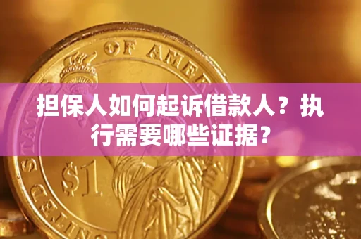 武汉担保人如何起诉借款人？执行需要哪些证据？