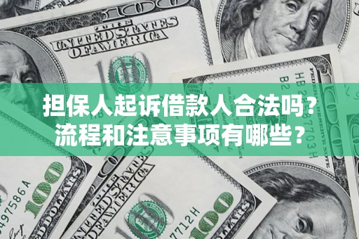 武汉担保人起诉借款人合法吗？流程和注意事项有哪些？