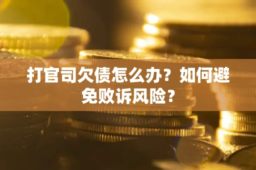 武汉打官司欠债怎么办？如何避免败诉风险？
