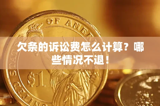 武汉欠条的诉讼费怎么计算？哪些情况不退！