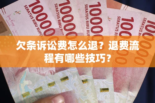 武汉欠条诉讼费怎么退？退费流程有哪些技巧？