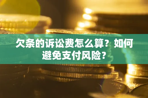 武汉欠条的诉讼费怎么算？如何避免支付风险？